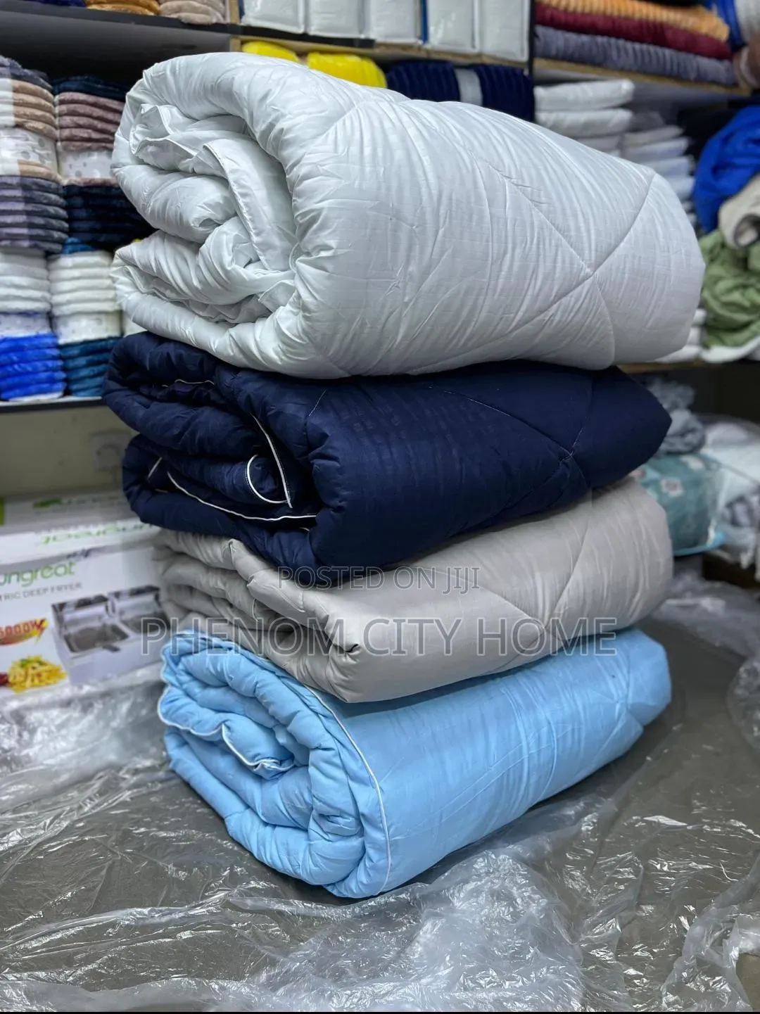 Plain Coloured Stripped Binded Duvet Set