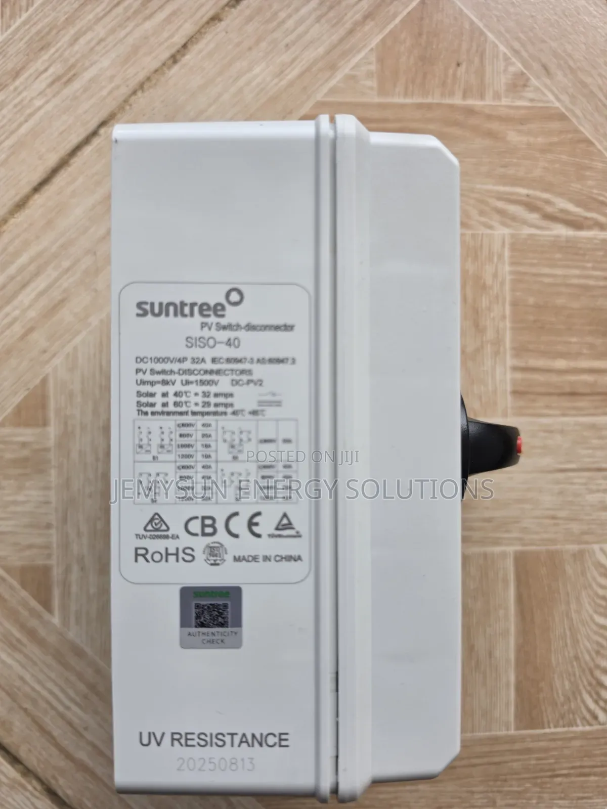 32amps Suntree Pv Disconnect Siso-40 Switch–1000v/32a Ip66 Waterproof