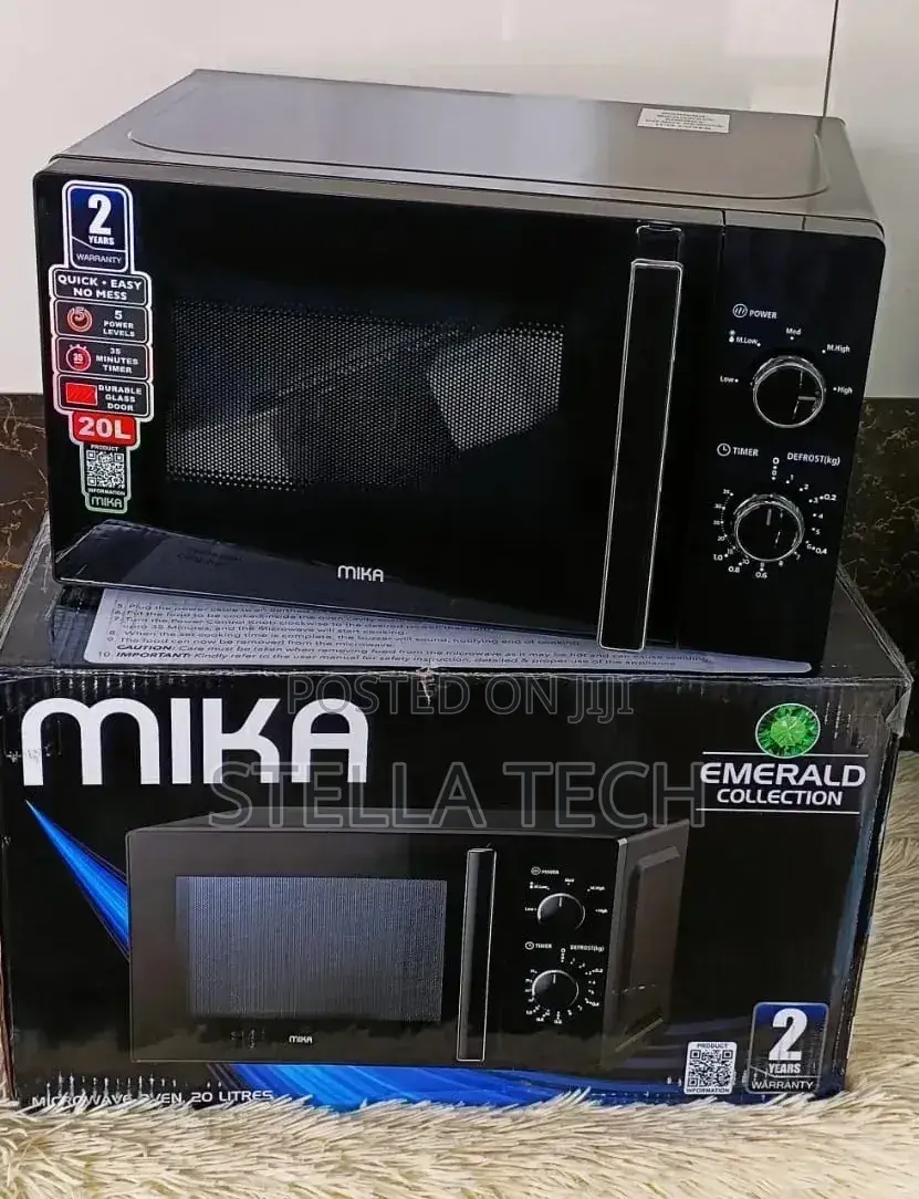 Black 20 Litres Mika Manual Microwave