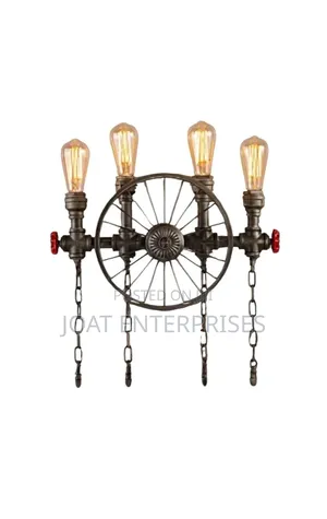 Vintage Wheel Wall Light