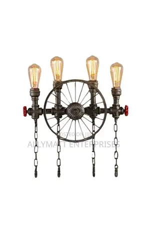 Vintage Wheel Wall Light