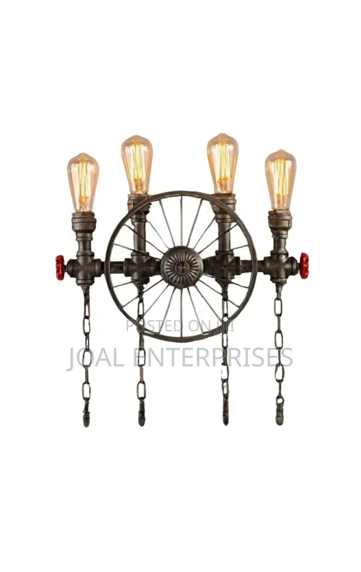 Vintage Wheel Wall Light
