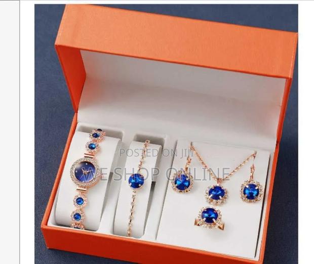 Ladies 5 Pc Blue Gift Set (Circle) - main view