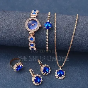 Ladies 5 Pc Blue Gift Set (Circle)