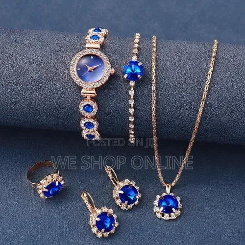 Ladies 5 Pc Blue Gift Set (Circle) - thumbnail 2