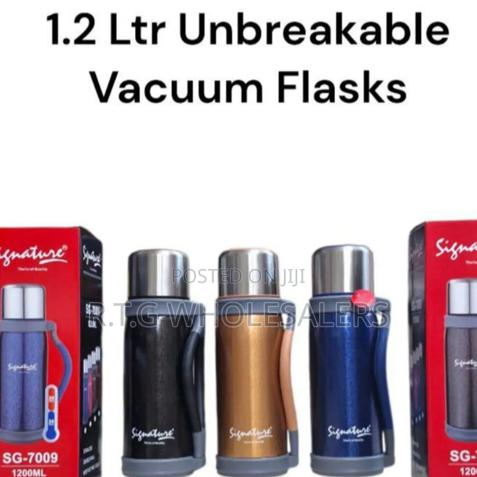 Signature 1.2l Stainless Steel Flask – Hot Cold