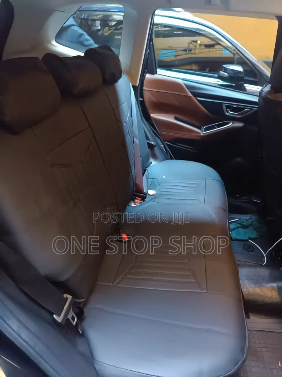 5seater Car Fitted With Leather Cross Stitch Diamond Pattern Seatccove