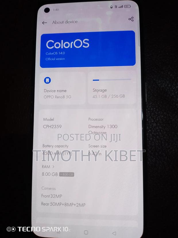 Oppo Reno 256 GB Gold - thumbnail 3