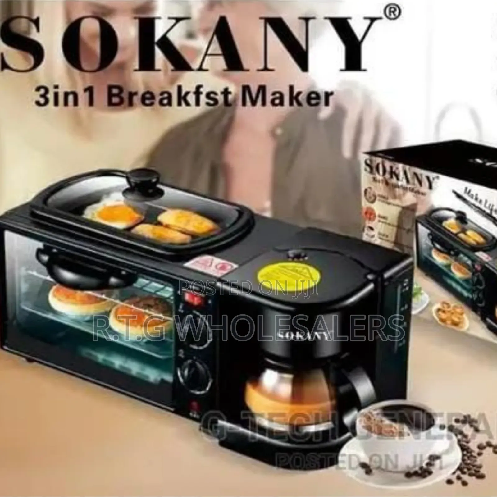 Sokany 4-in-1 Breakfast Maker Sandwich Waffle