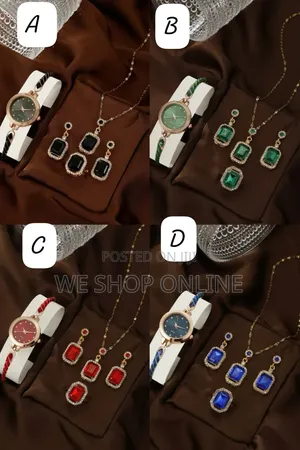 4pc Elegant Ladies Jewelry Gift Set(Square)