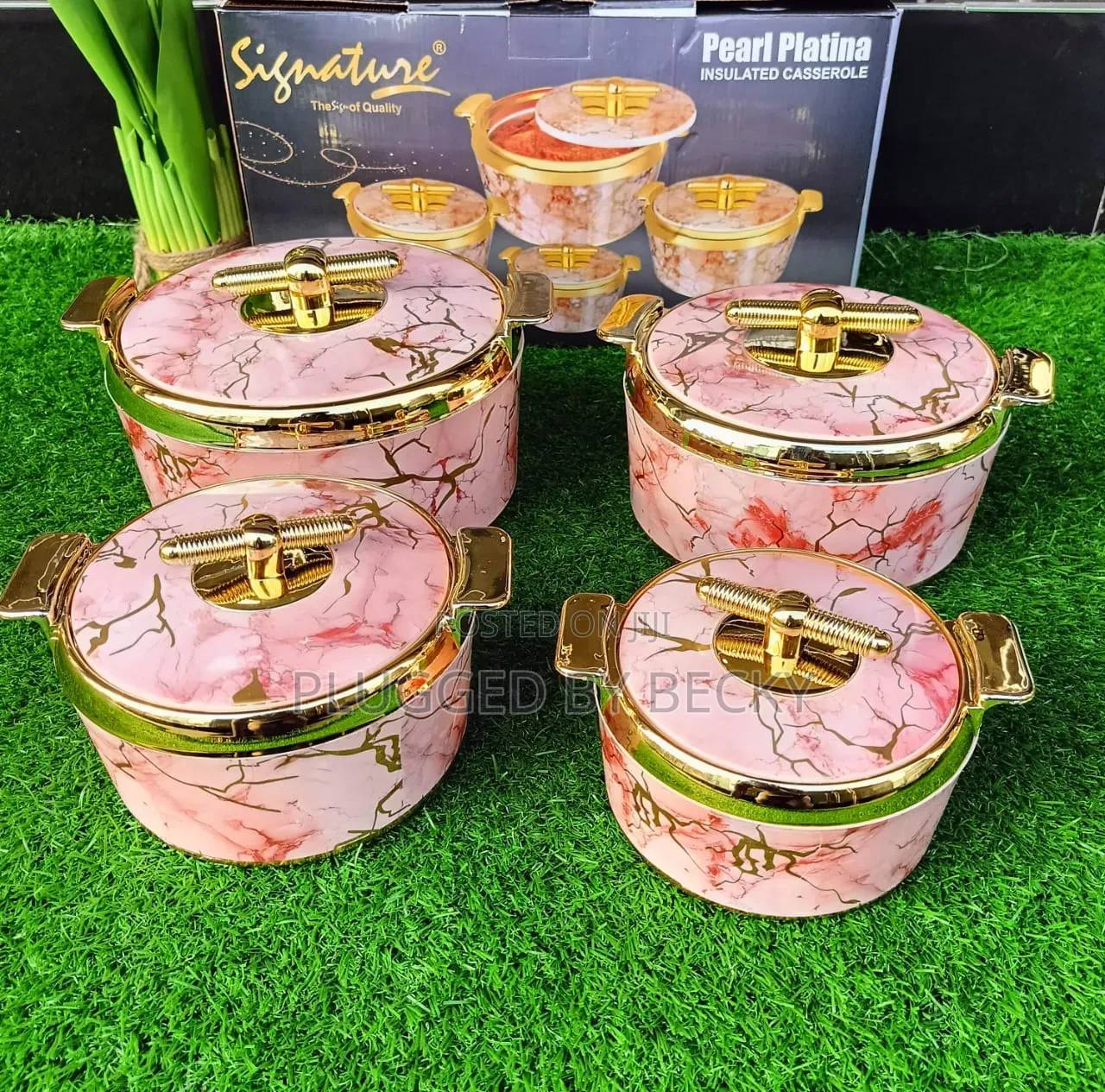 Hot Pot Set of 4 Pc Pearl Platina