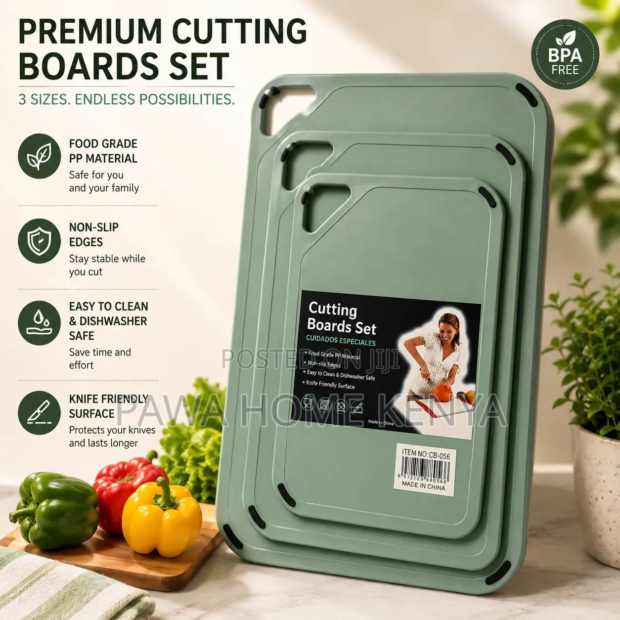 3pc Marble Chopping Board