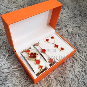 Elegant 6pc Leaf Clover Ladies Jewelry Gift Set