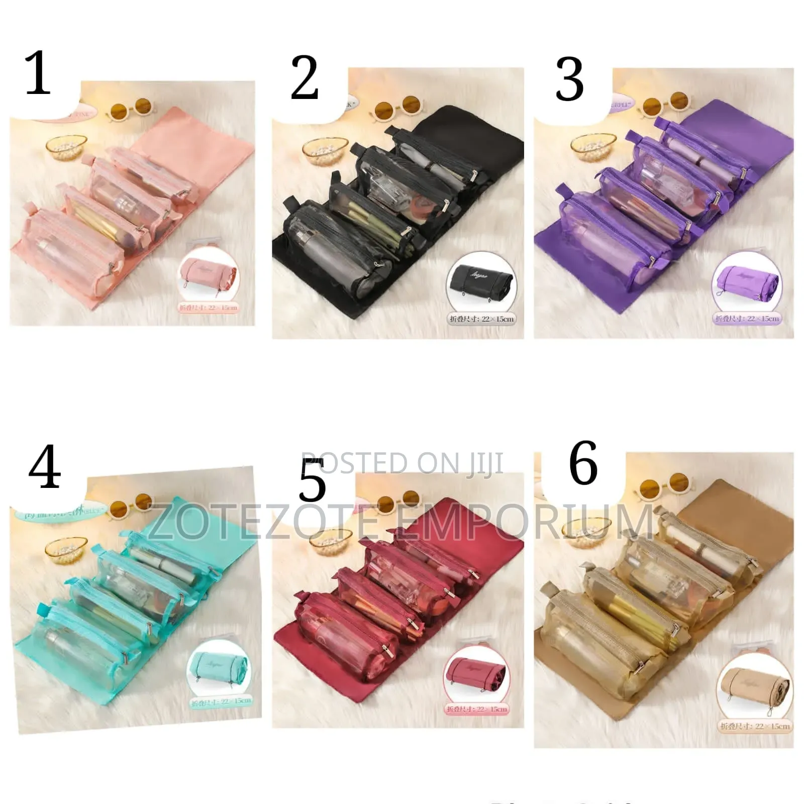 4 in 1 Cosmetic Bag Nylon Mesh