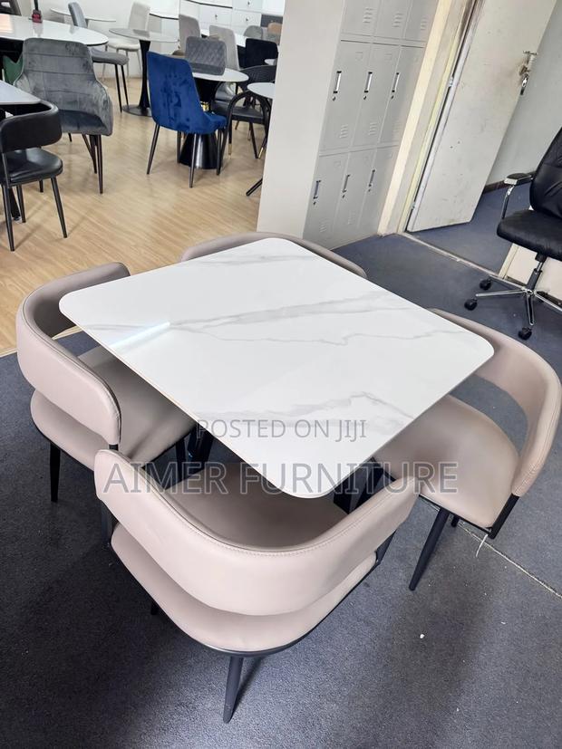 Square Marble Dining Table - main view