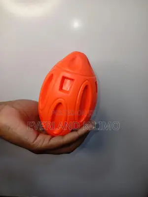 Squeaky Big Oval Ball Toy - Orange