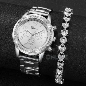 2 Pc Geneva Ladies Watch Set