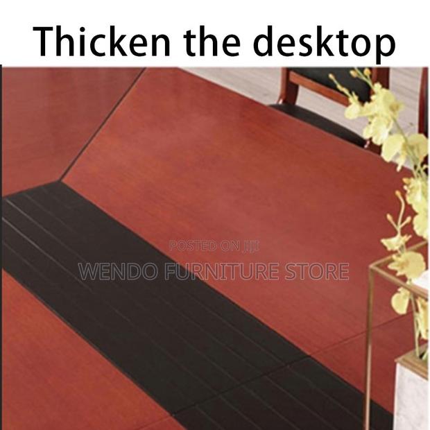 Office Table : Mahogany Finish 2.4-M Executive Office Boardroom Table - thumbnail 4