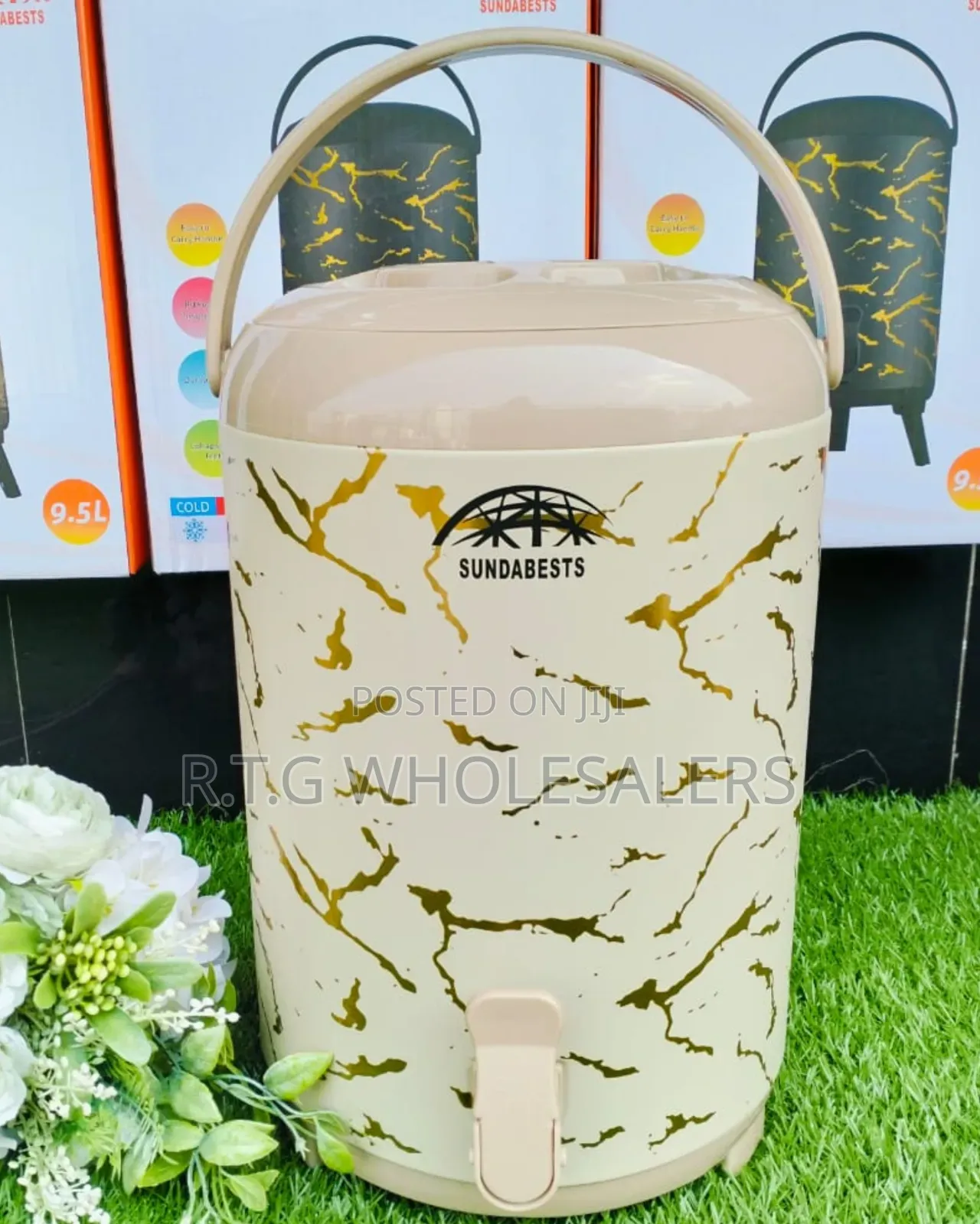9.5l Marble Print Single Tap Tea Urn