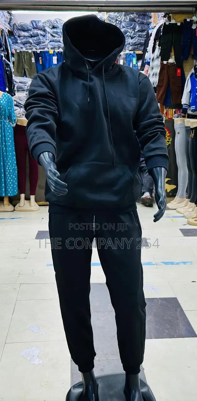 Quality Casual Cotton 2 Piece Hoodie Sweater Pant Unisex Tracksuit