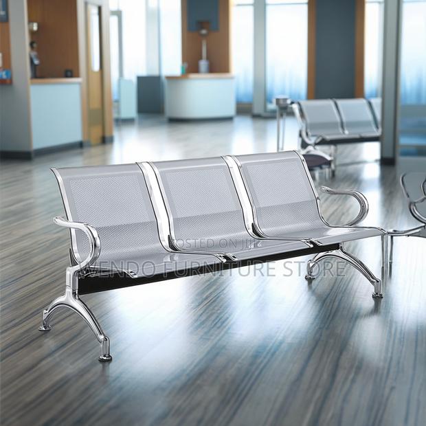 Office Bench : 3-Seater Metallic Waiting Bench