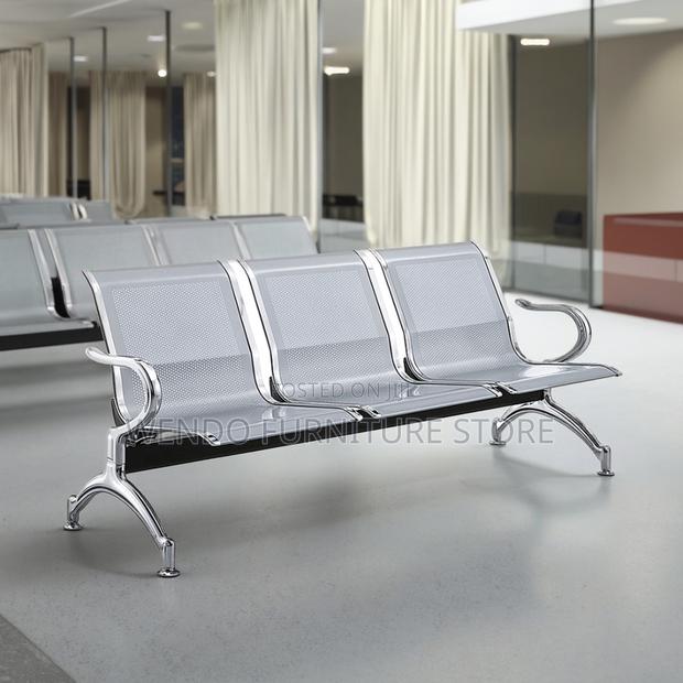 Office Bench : 3-Seater Metallic Waiting Bench - thumbnail 5