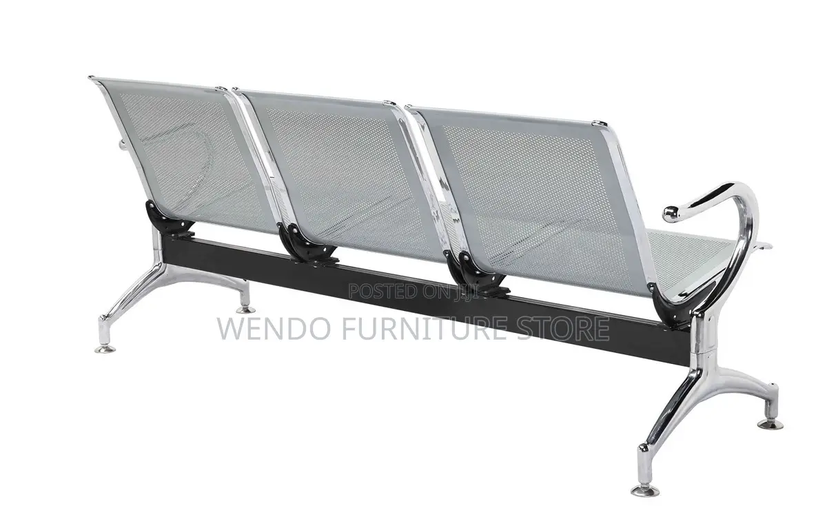 Office Bench : 3-Seater Metallic Waiting Bench