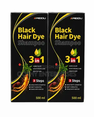 Permanent Black Hair Dye 3 in 1 Shampoo