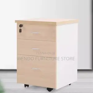 Office Cabinet : Light Wood 3-Drawer Mobile Office Cabinet