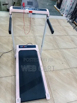 Euromax Portable Foldable Walking Pad Treadmill With Hand Rails – Pink