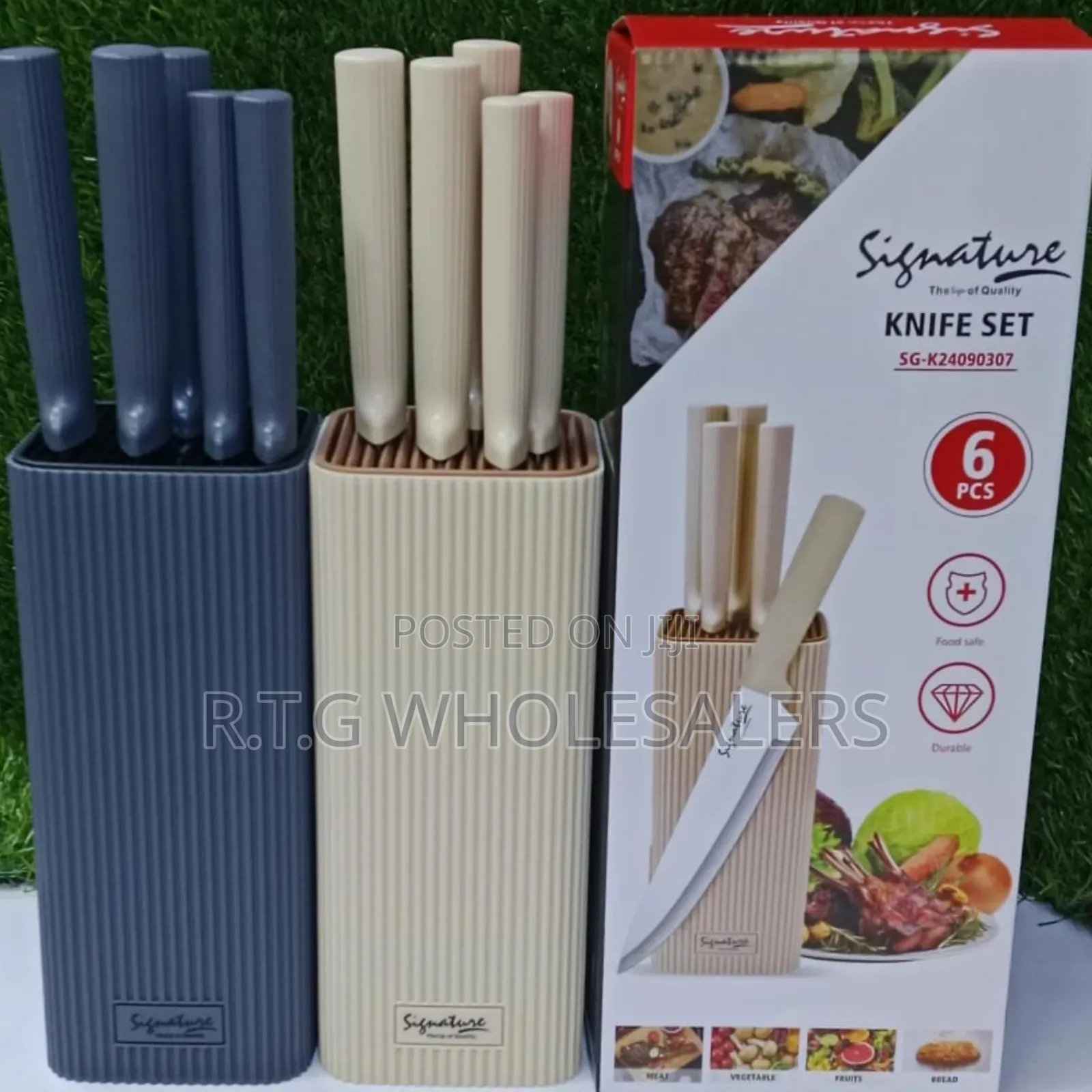 6pcs Kitchen Knife Set With Acrylic Stand
