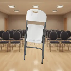 Outdoor Camping White Folding Plastic Chair