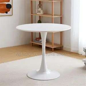 Dining Table : Villa White Round Tulip Dining Table