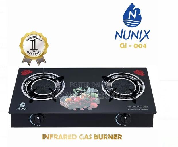 Nunix 2 Burner Glass Infrared Cooker