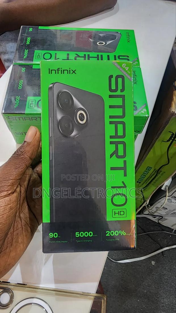 New Infinix Smart 10 64 GB Black - thumbnail 2