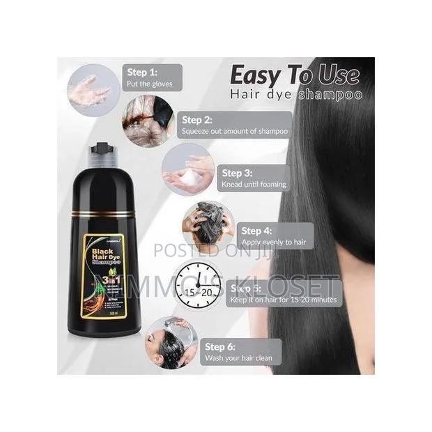 Meidu 3-in-1 Black Hair Dye Shampoo - thumbnail 2