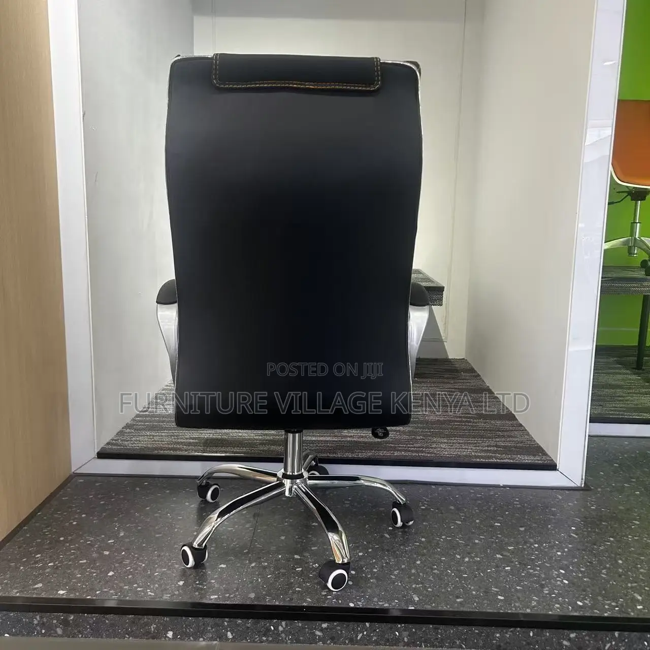 Height Adjustable Leather Cushioned Computer Chair