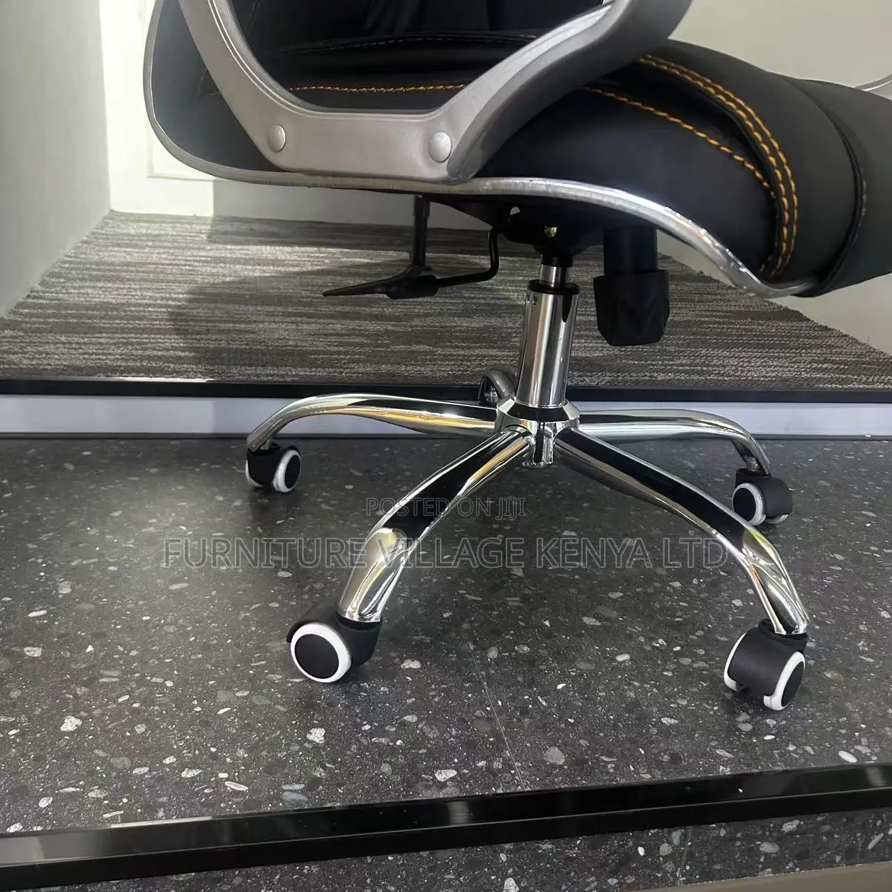 Height Adjustable Leather Cushioned Computer Chair