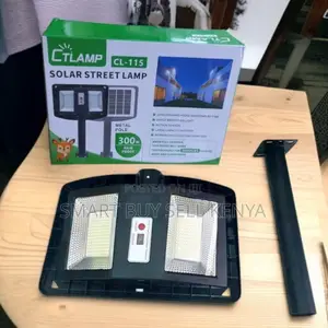 Ctlamp 300w Wide-Angle Motion Sensor Solar Street Light Dusk-to-Dawn