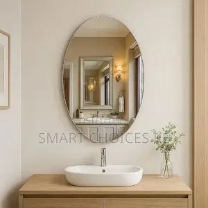 Oval Shape 40 X 60 Cm Shape Adhesive Mirror Sticker