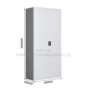 2-Door White Metallic Shelf Filling Cabinet