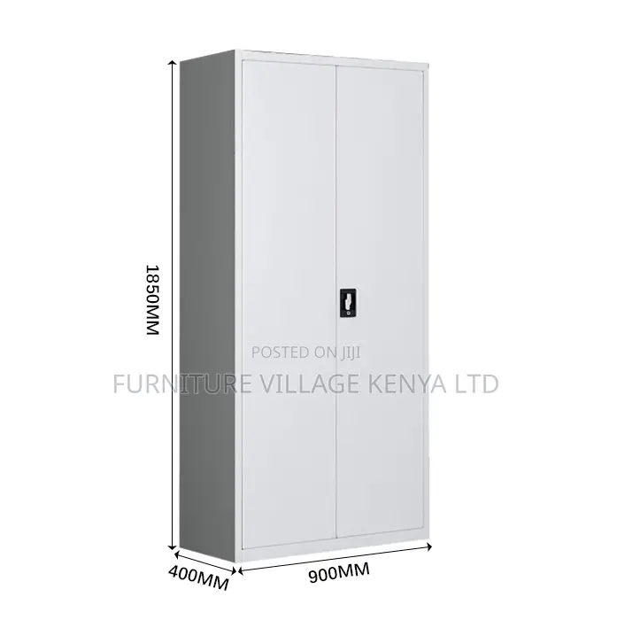2-Door White Metallic Shelf Filling Cabinet