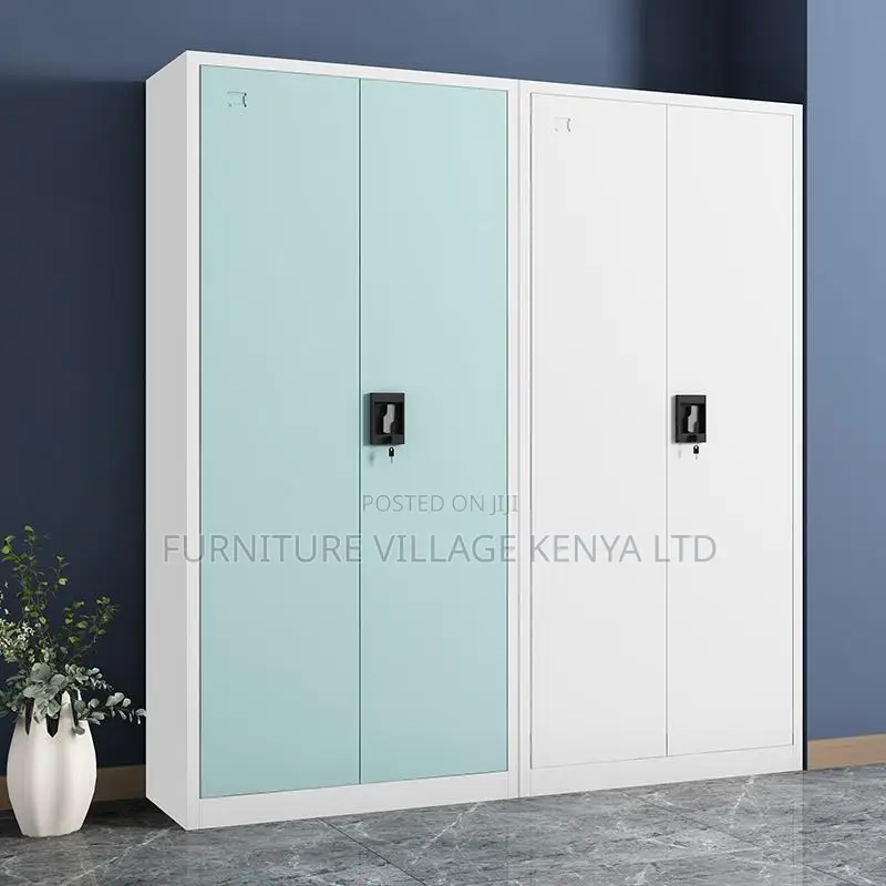 2-Door White Metallic Shelf Filling Cabinet