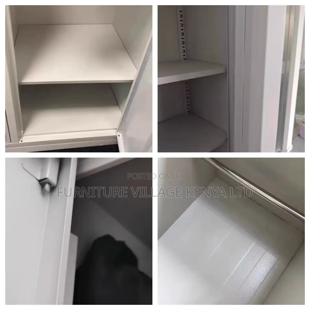 2-Door White Metallic Shelf Filling Cabinet