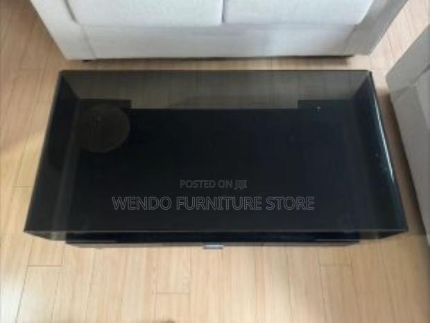 Coffee Table : Black Modern Glass Coffee Table - thumbnail 2
