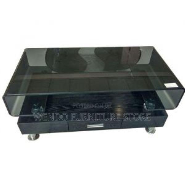 Coffee Table : Black Modern Glass Coffee Table - thumbnail 4