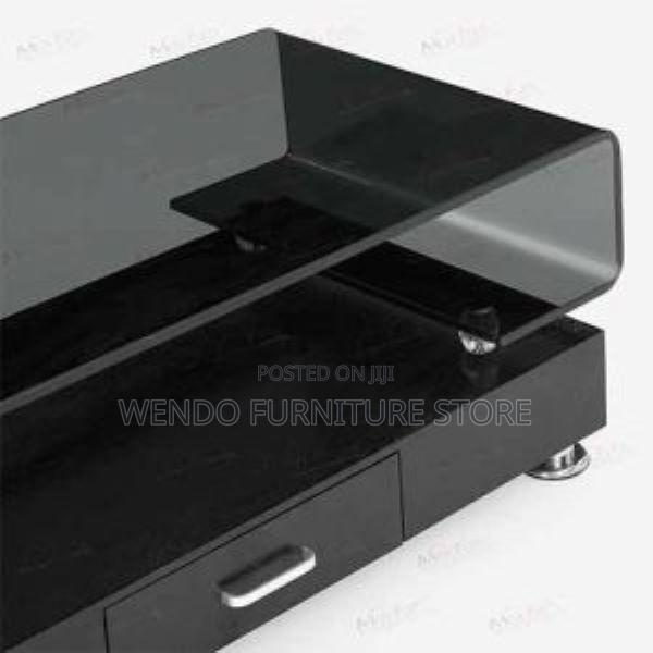 Coffee Table : Black Modern Glass Coffee Table - thumbnail 3