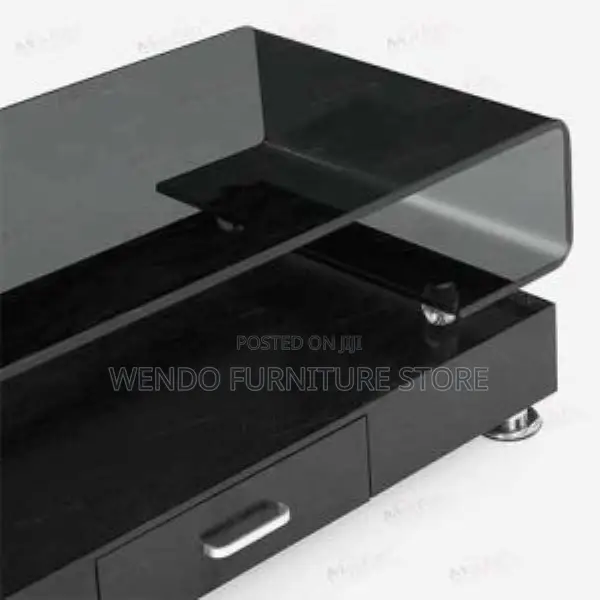 Coffee Table : Black Modern Glass Coffee Table