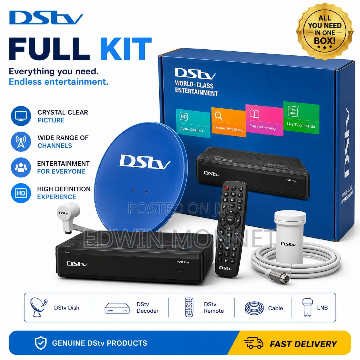 DSTV Full Complete Kit Dish