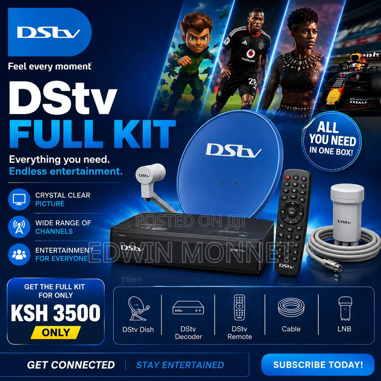 DSTV Full Complete Kit Dish